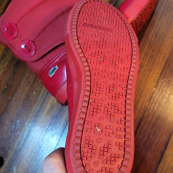LACOSTE Rain Boots Red Women's Size 8 - Picture 9 of 15